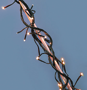 Vianočná svetelná girlanda 25m 384 čírych žiaroviek 13840
