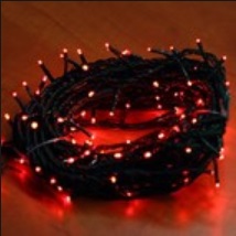 Vianočná svetelná LED girlanda 5000 mm 64 LED červená RA371R