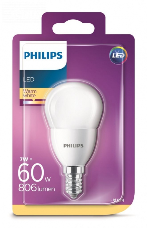 Philips LED 7W/60W E14 WW FR P45 ND mini kvapka