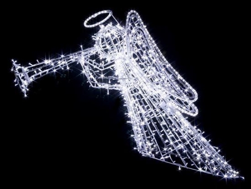 Vianočný svetelný anjel - závesný 1600mm OAL-L