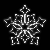Vianočná svetelná hviezda Konzolová 1020mm D403A-K